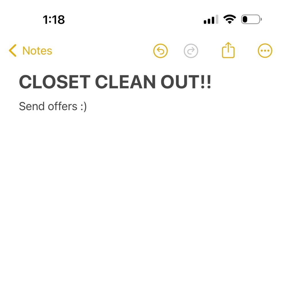 Closet clean out